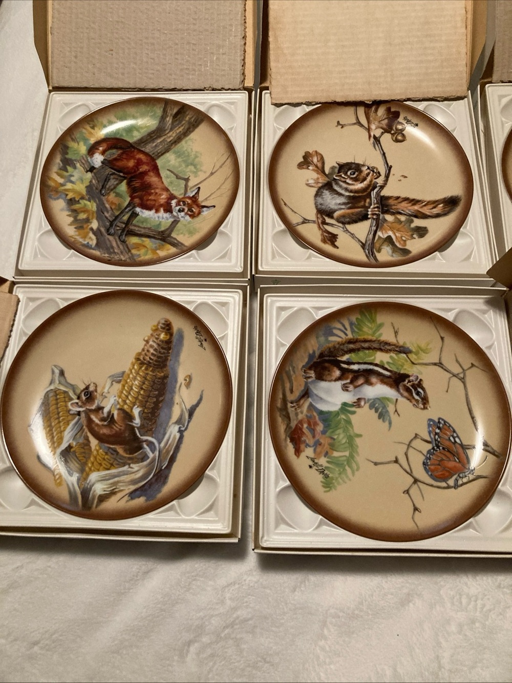 NIB Kaiser Porcelain Little Critters by Lowell Davis.  Set of 6 1972 - signed